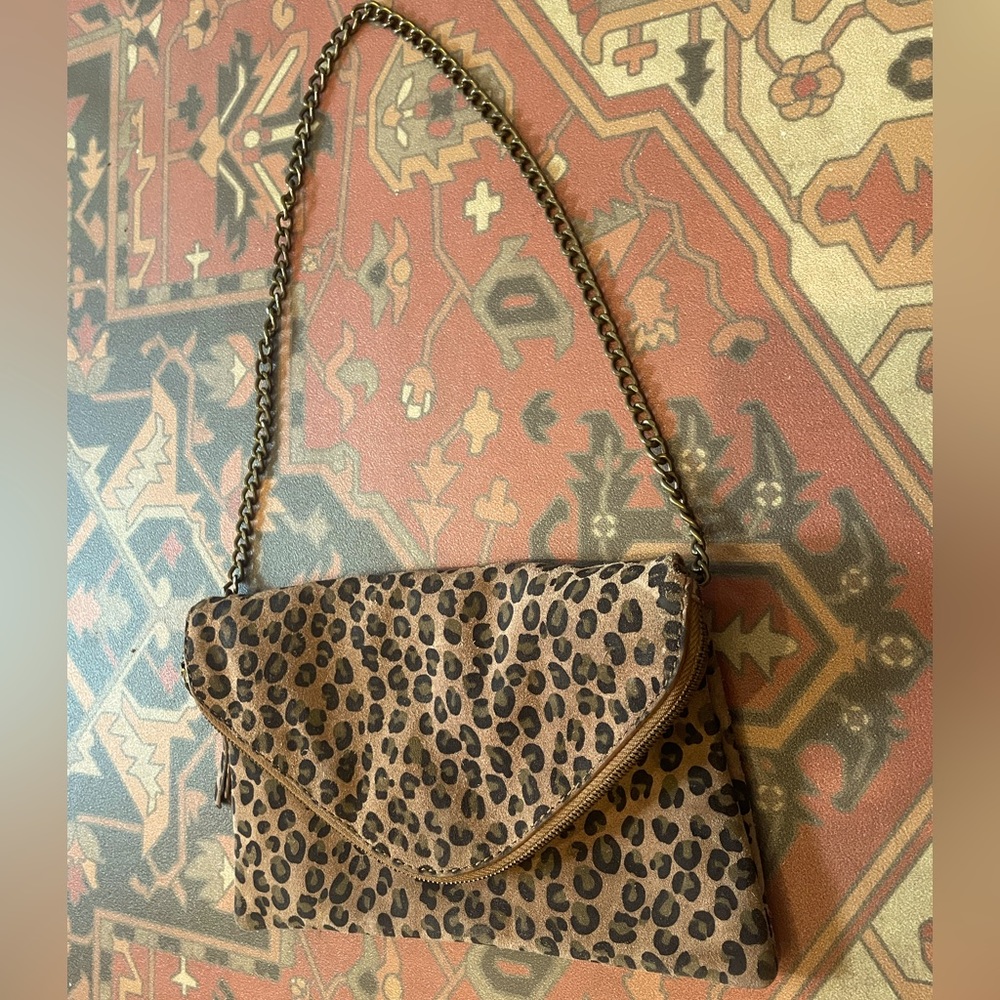 J Crew Leonard suede purse like new.